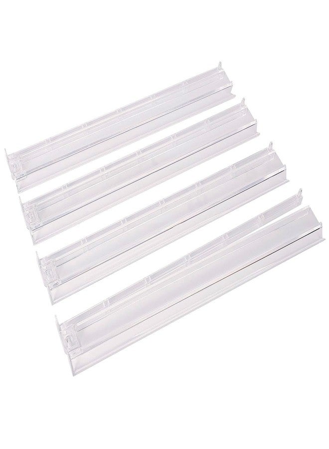 GUSTARIA Mahjong All-in-One Tile Rack & Pusher, Clear Acrylic Mahjong Rack and Pusher Combo, Modern American Mahjong Tile Racks, Set of 4, White - Image 1